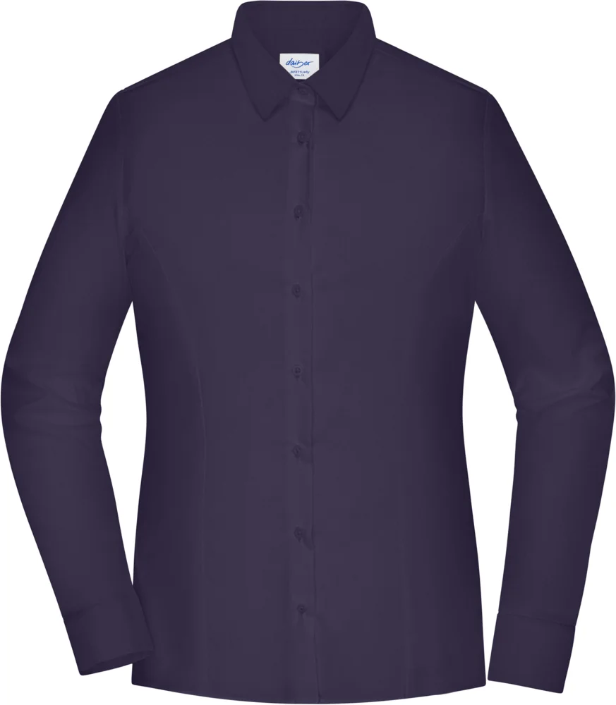 Popeline Slim Fit Bluse langarm