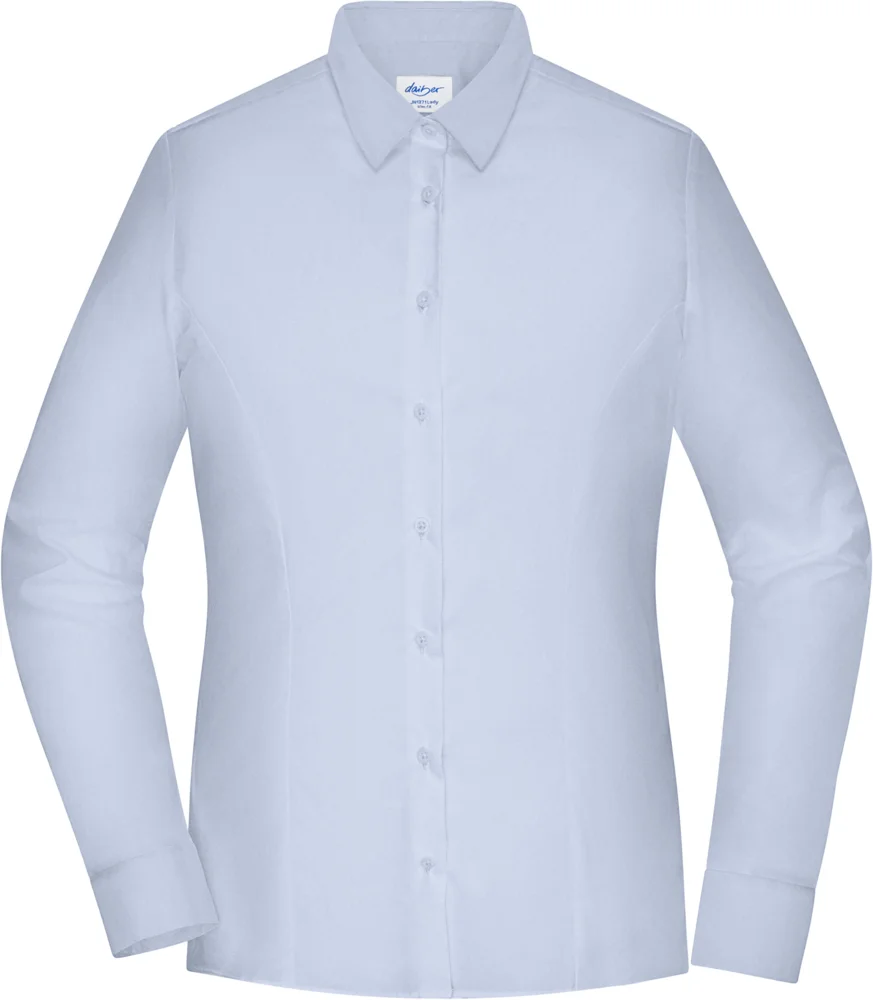 Popeline Slim Fit Bluse langarm