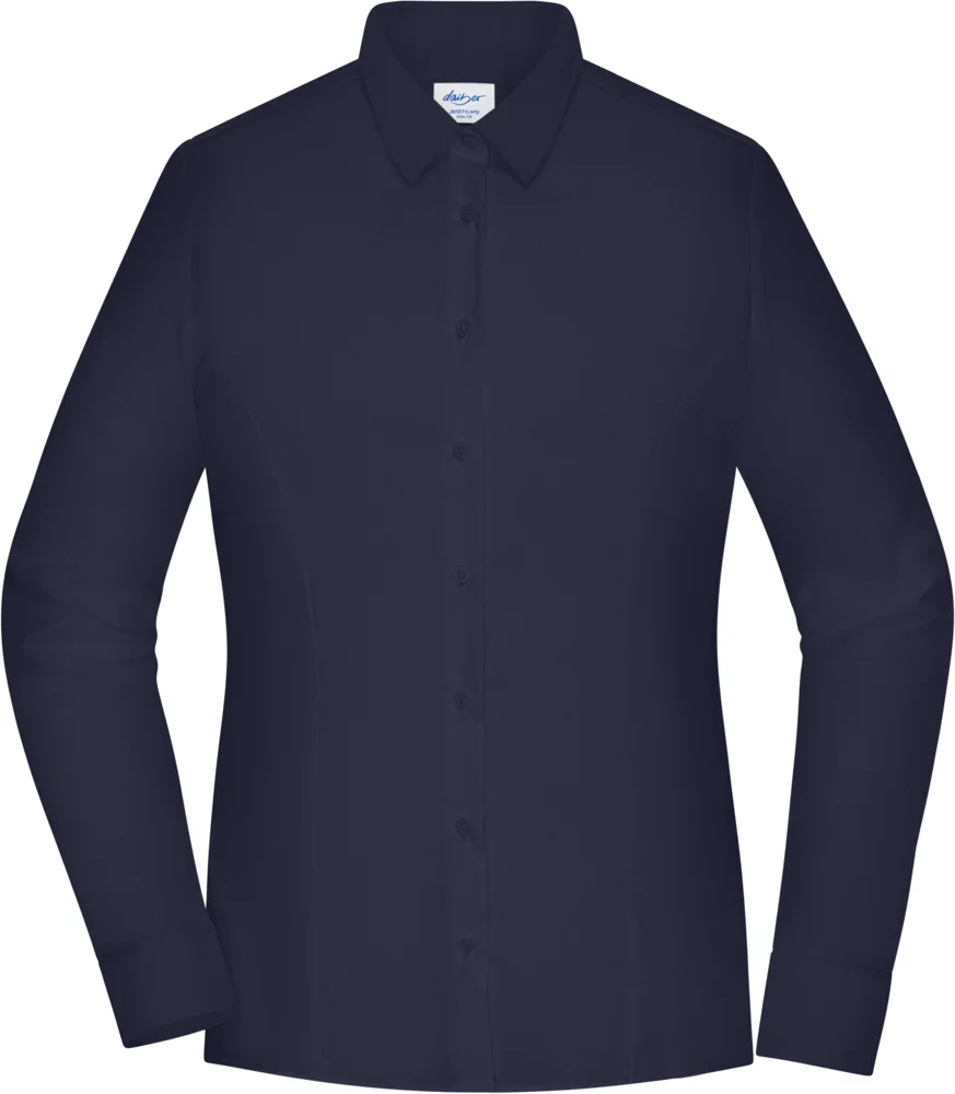 Popeline Slim Fit Bluse langarm