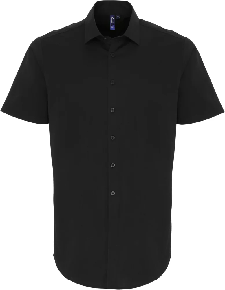 Popeline Stretch Hemd kurzarm