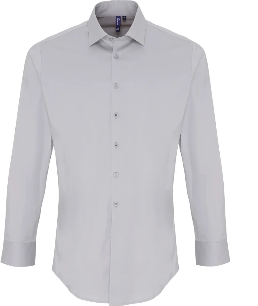 Popeline Stretch Hemd langarm