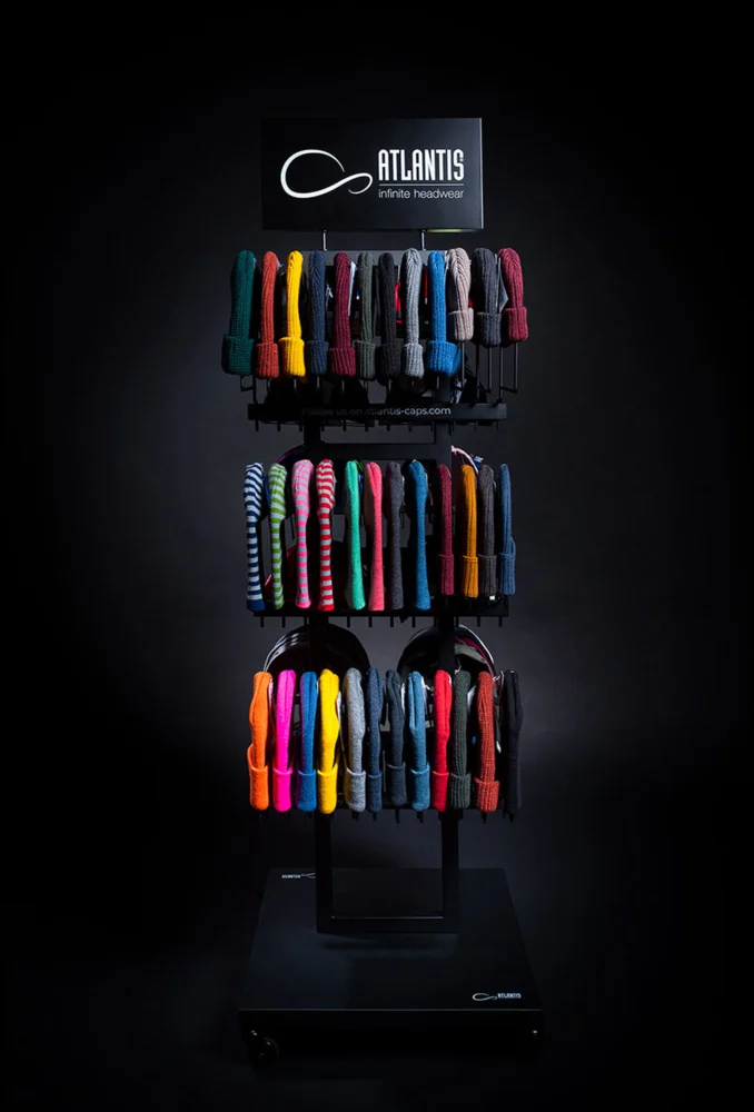 Presentation Display for caps and beanies