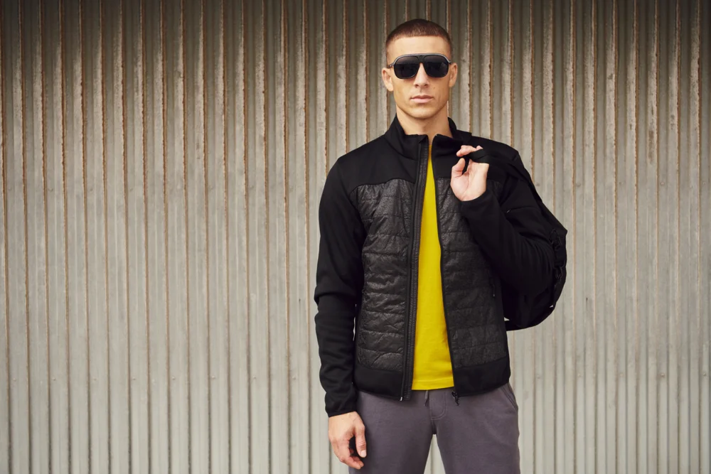 Reflektierende Herren Hybrid Jacke