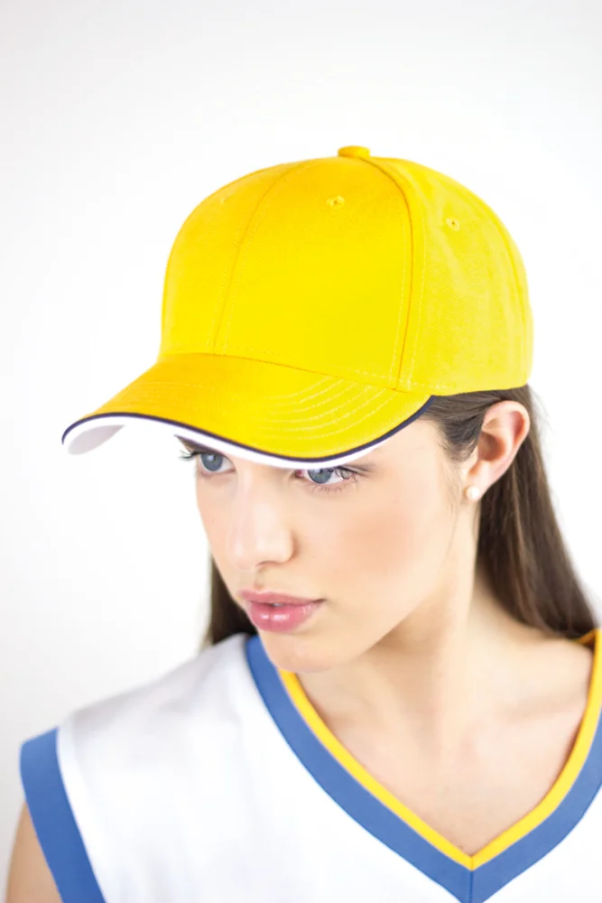 Heavy Brushed 6 Panel Sandwich Cap