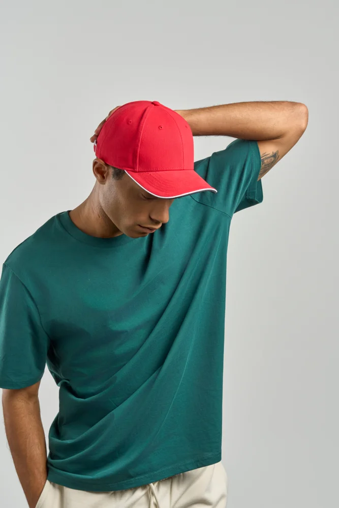 Heavy Brushed 6 Panel Sandwich Cap
