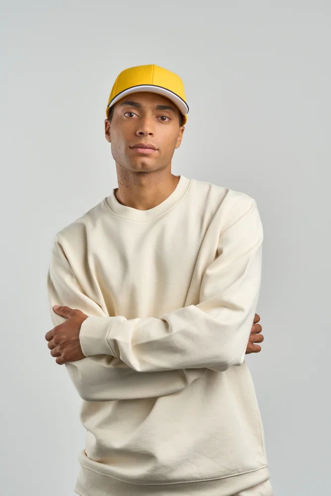 Heavy Brushed 6 Panel Sandwich Cap