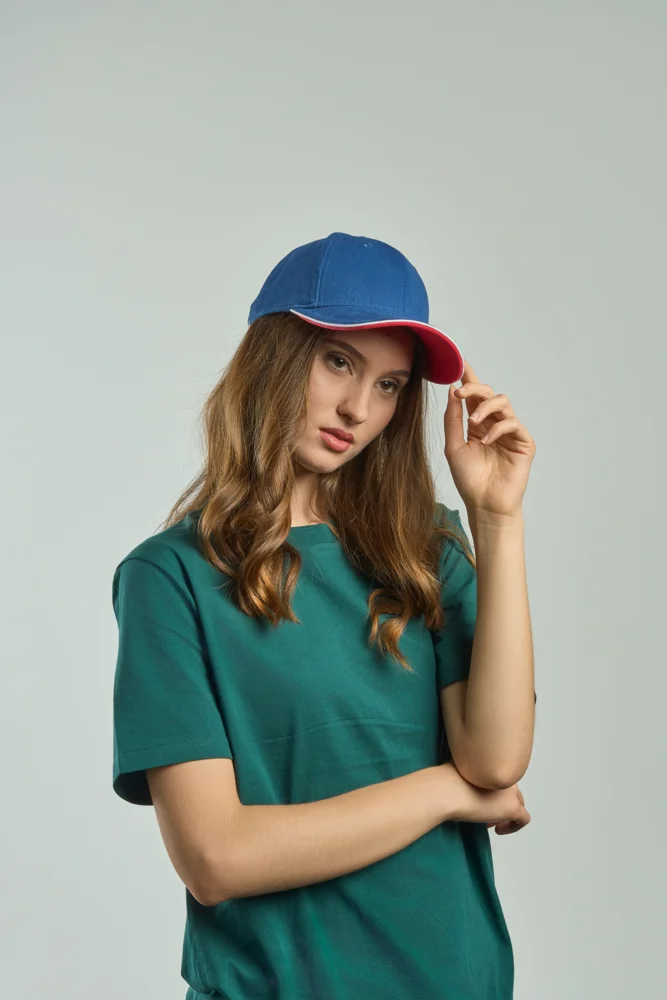 Heavy Brushed 6 Panel Sandwich Cap