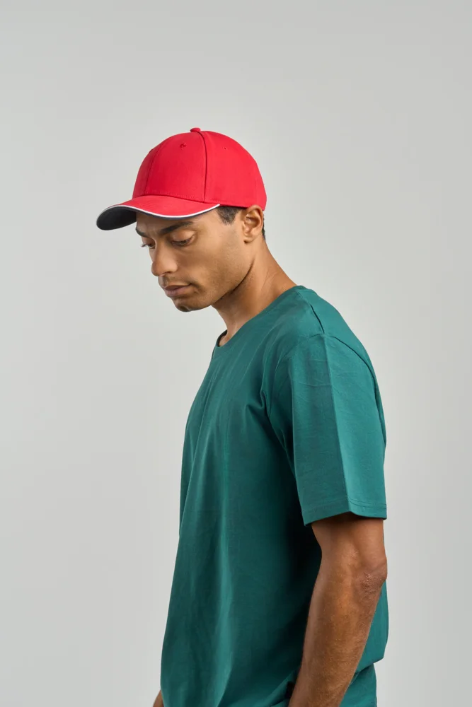 Heavy Brushed 6 Panel Sandwich Cap