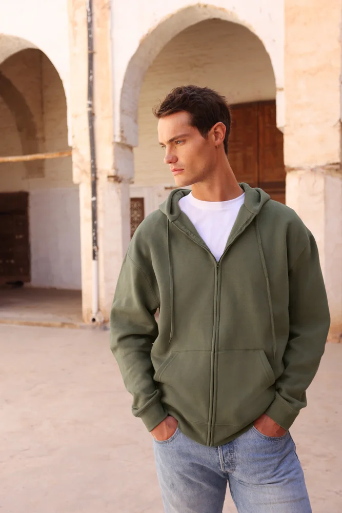 Heavy Hooded Sweat Jacket