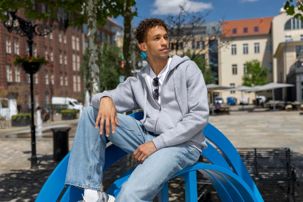 Heavy Hooded Sweat Jacket