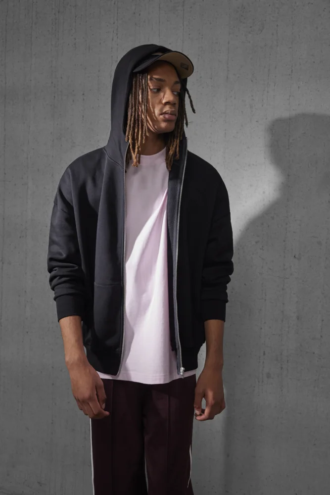 Heavy Oversize Hooded Sweat Jacket