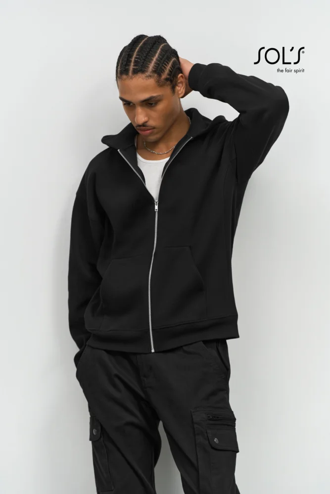 Schwere Unisex Kapuzen Sweatjacke