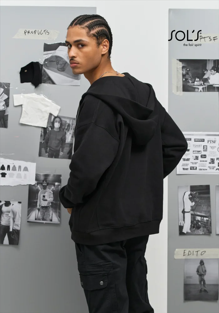 Schwere Unisex Kapuzen Sweatjacke