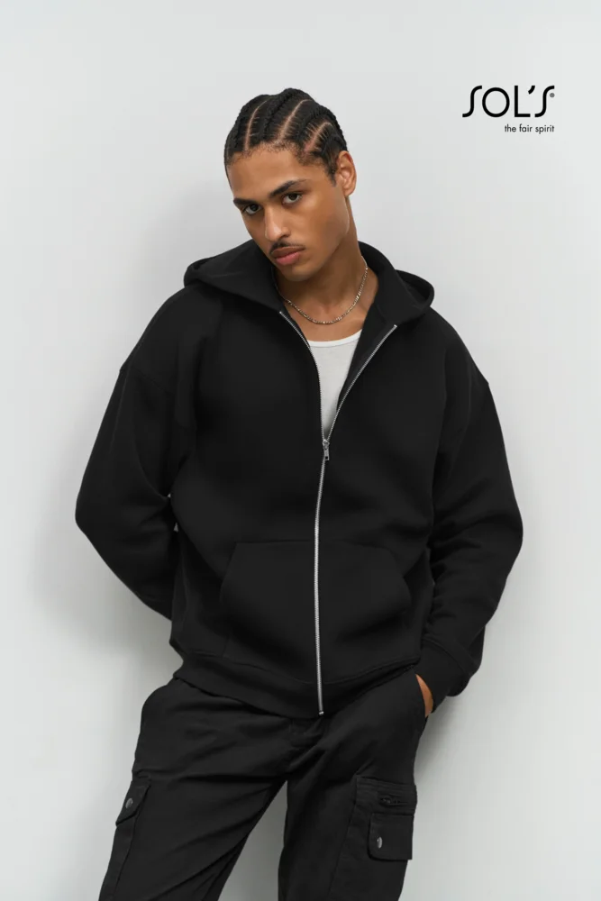 Schwere Unisex Kapuzen Sweatjacke