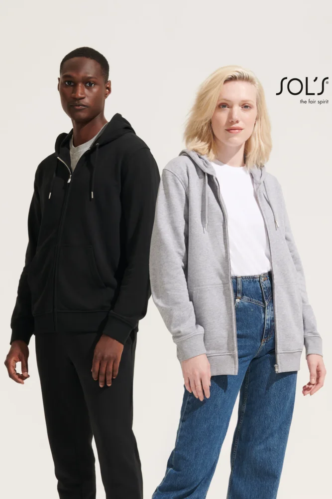Schwere Unisex Kapuzen Sweatjacke