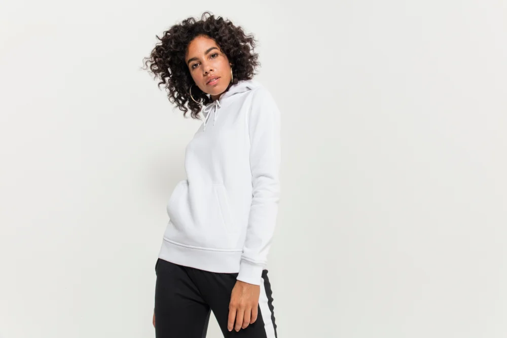 Schwerer Damen Kapuzen Sweater