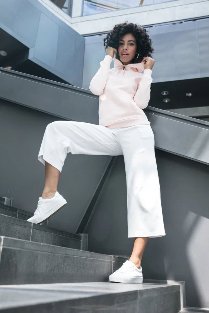 Schwerer Damen Kapuzen Sweater