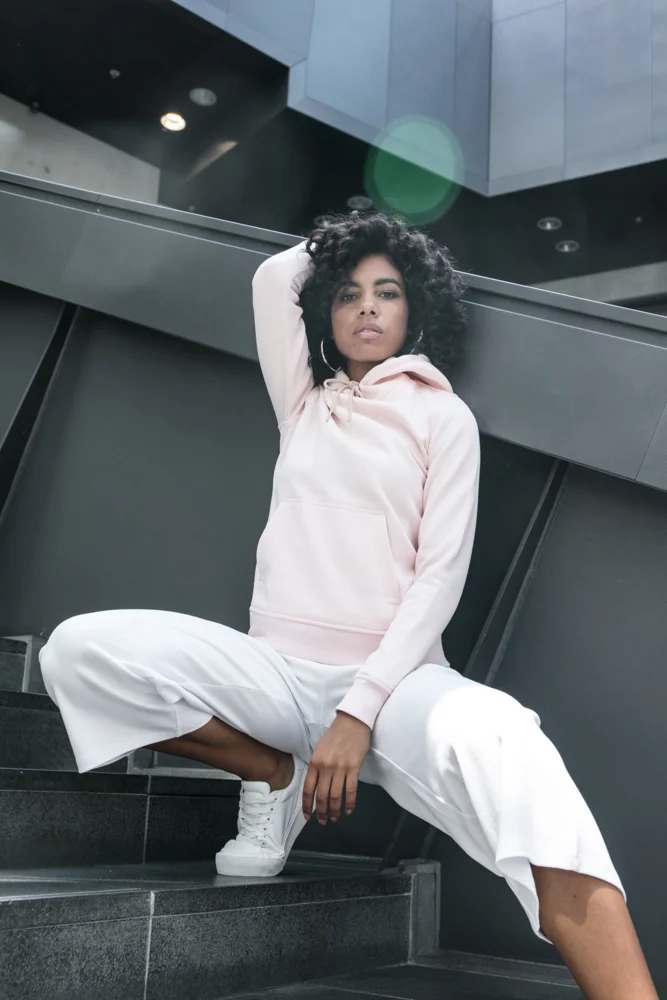 Schwerer Damen Kapuzen Sweater