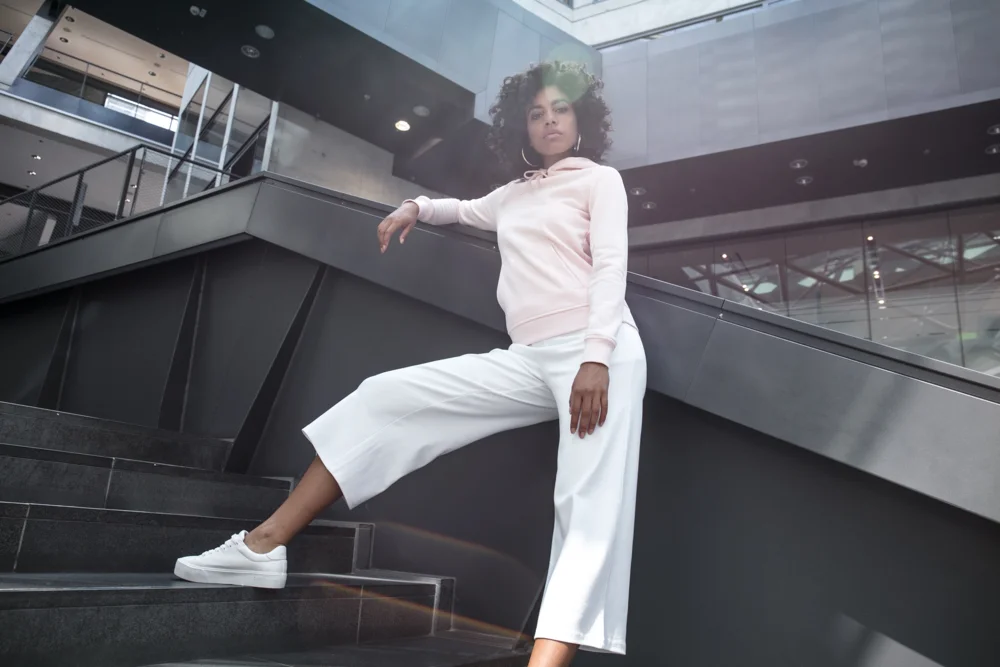 Schwerer Damen Kapuzen Sweater