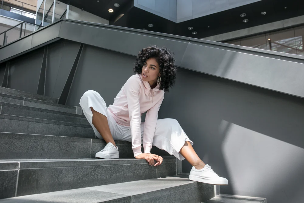 Schwerer Damen Kapuzen Sweater