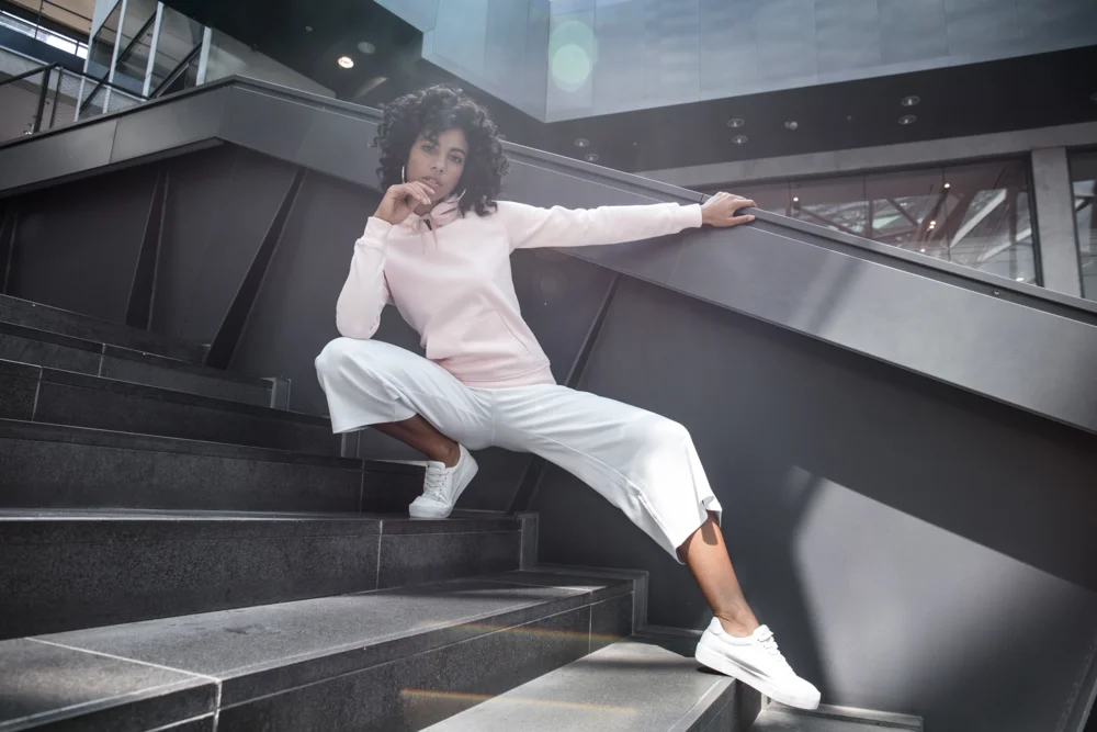 Schwerer Damen Kapuzen Sweater