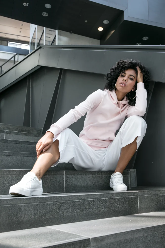 Schwerer Damen Kapuzen Sweater