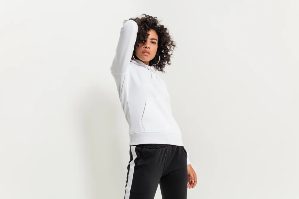 Schwerer Damen Kapuzen Sweater