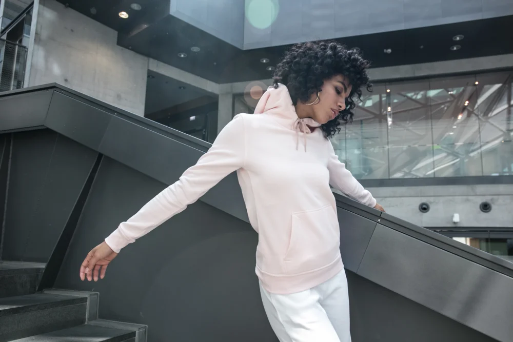 Schwerer Damen Kapuzen Sweater