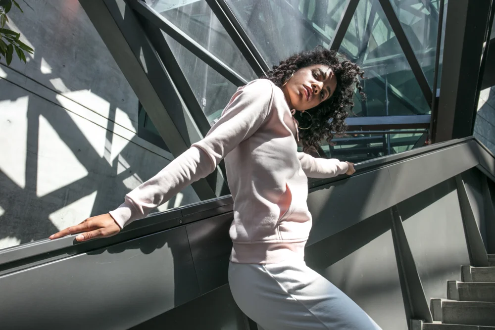 Schwerer Damen Kapuzen Sweater