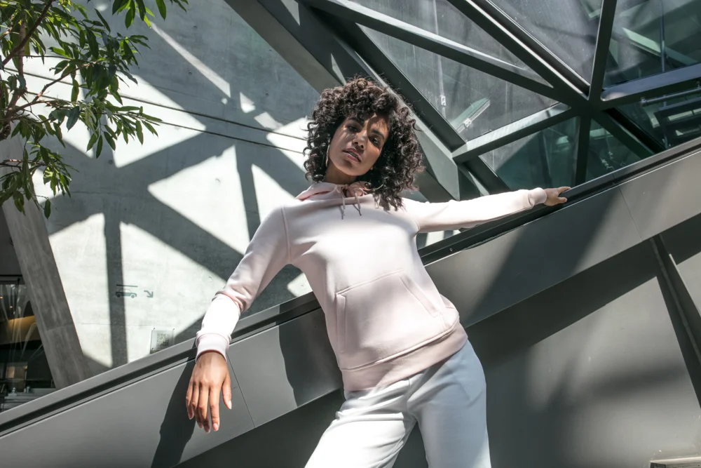 Schwerer Damen Kapuzen Sweater