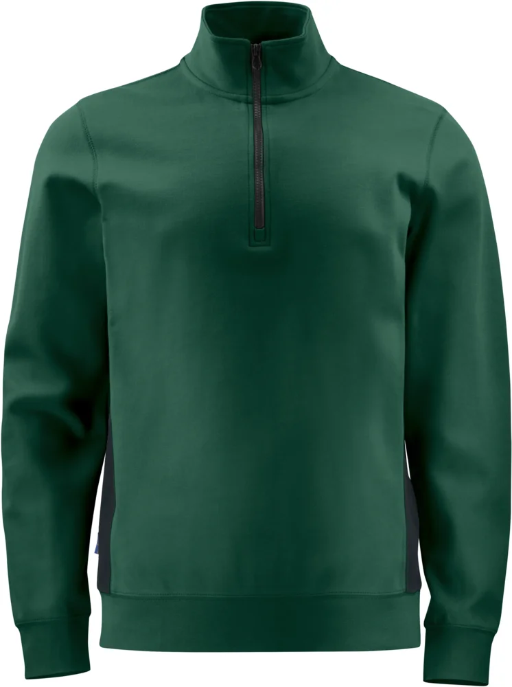 Schwerer Doubleface Workwear Sweater mit 1/4 Zip