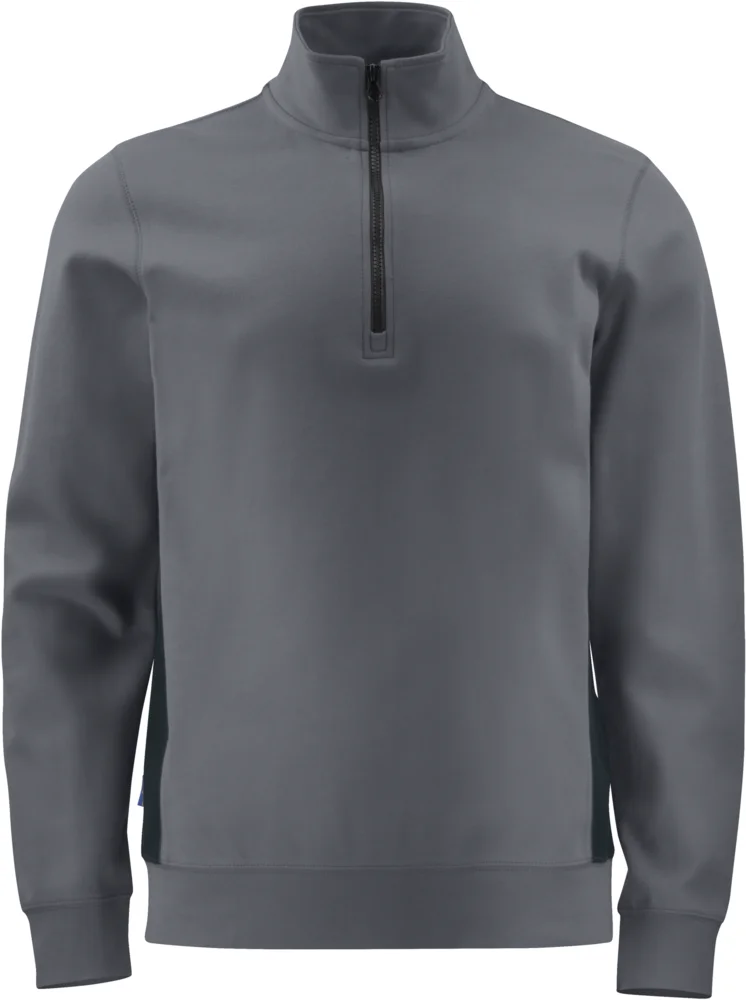 Schwerer Doubleface Workwear Sweater mit 1/4 Zip