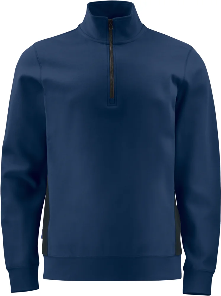 Schwerer Doubleface Workwear Sweater mit 1/4 Zip