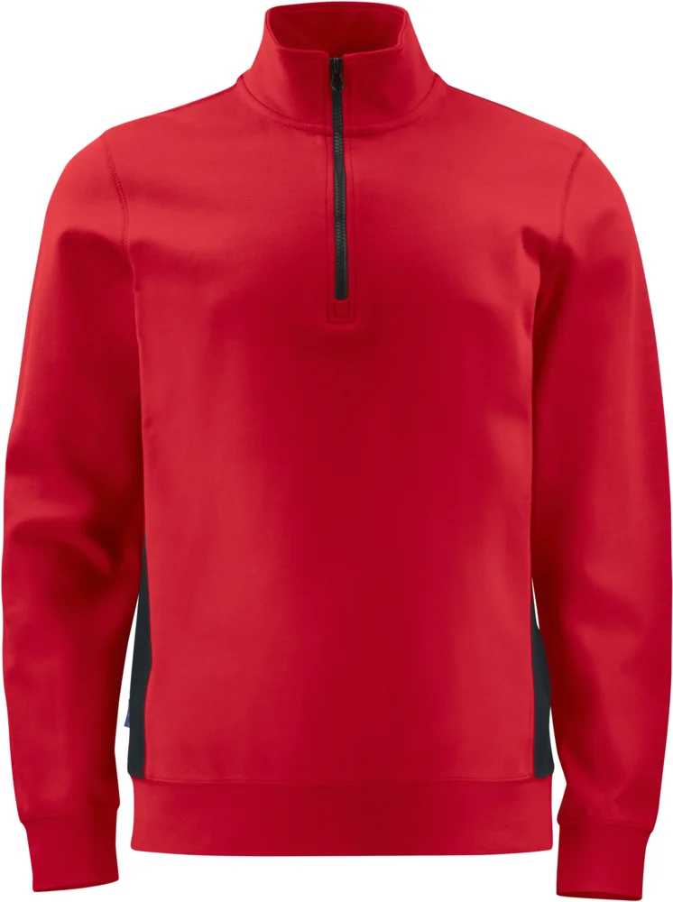 Schwerer Doubleface Workwear Sweater mit 1/4 Zip