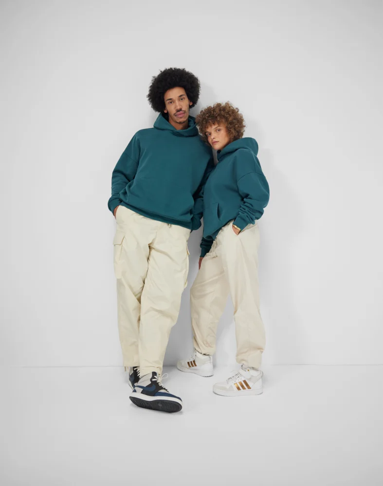 Schwerer Oversize Kapuzen Sweater