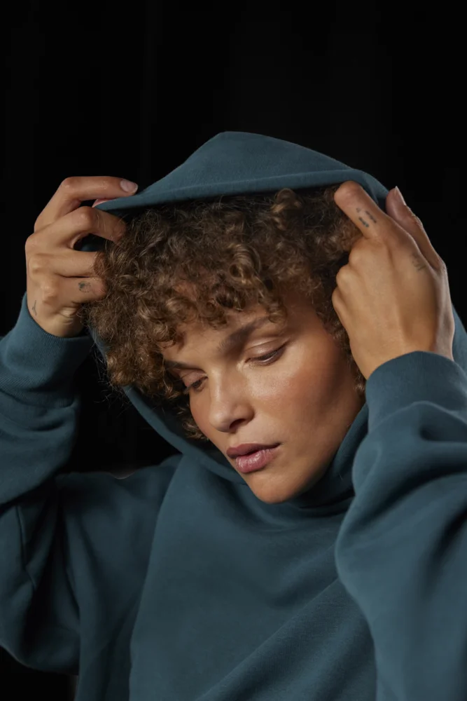 Schwerer Oversize Kapuzen Sweater