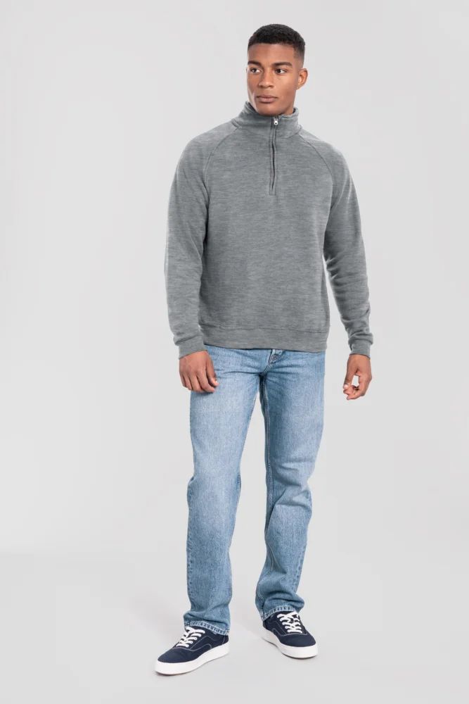 Schwerer Sweater mit 1/4 Zip