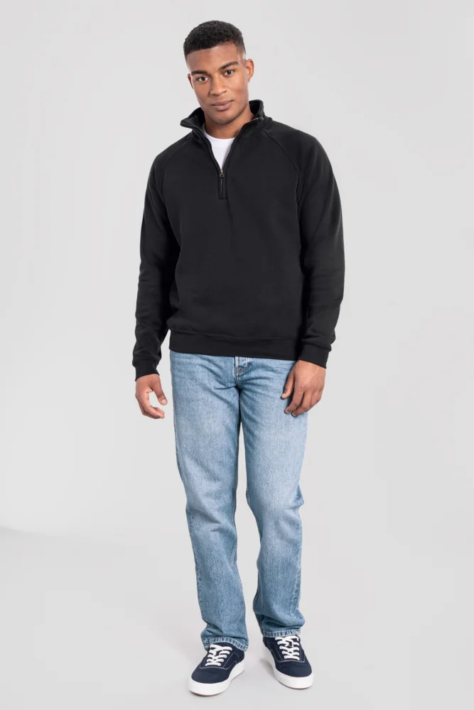 Schwerer Sweater mit 1/4 Zip