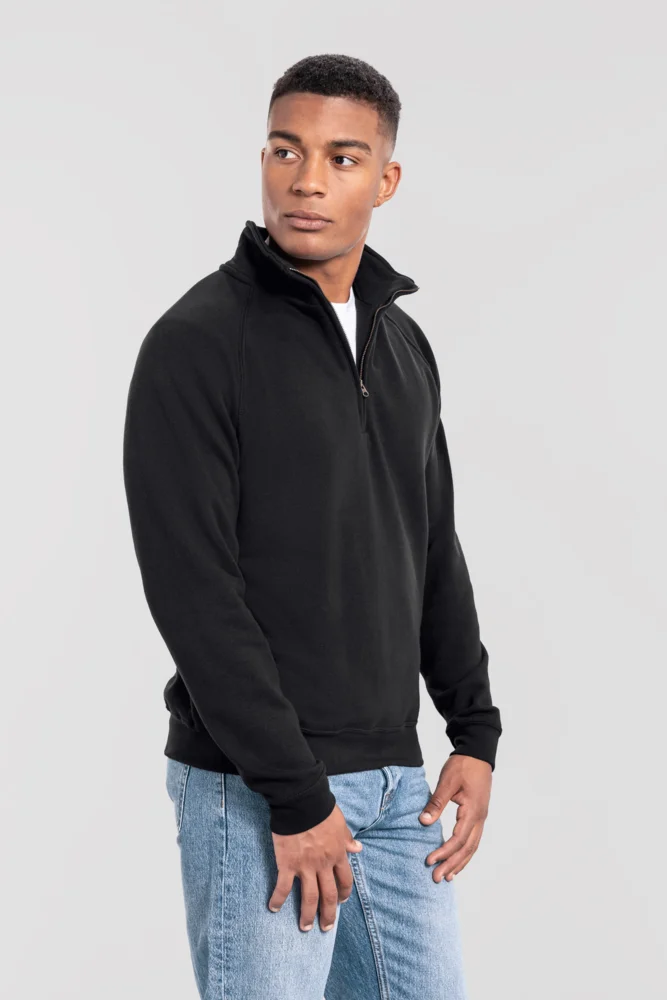 Schwerer Sweater mit 1/4 Zip