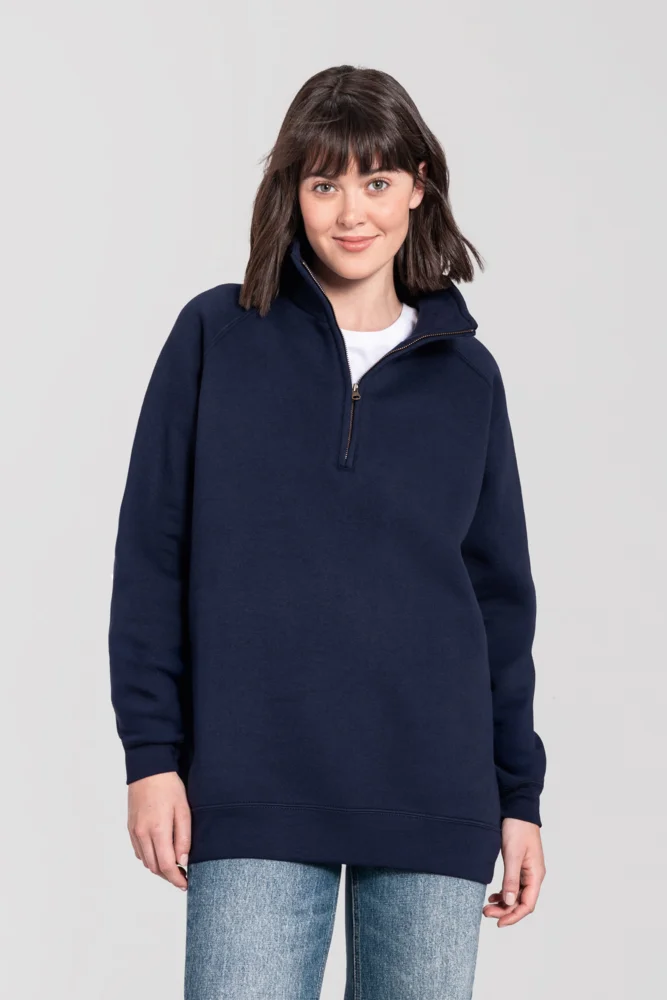 Schwerer Sweater mit 1/4 Zip