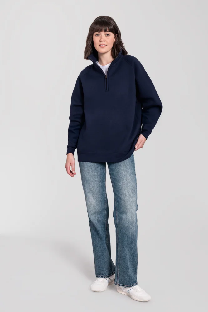 Schwerer Sweater mit 1/4 Zip