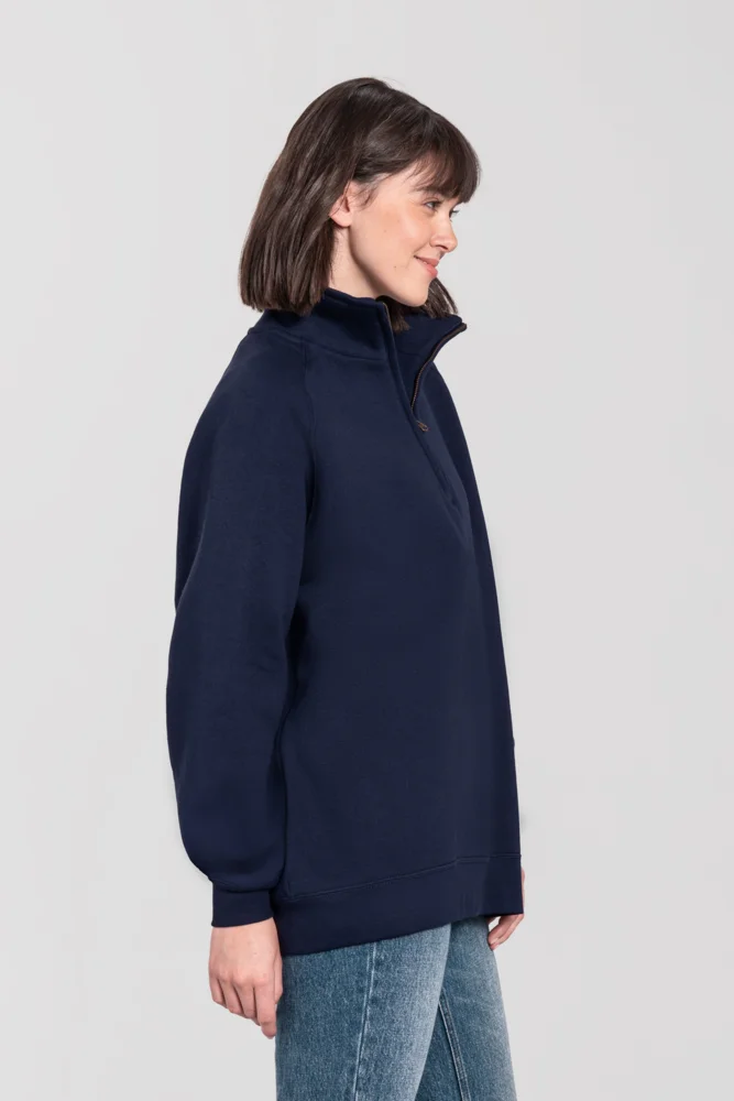 Schwerer Sweater mit 1/4 Zip