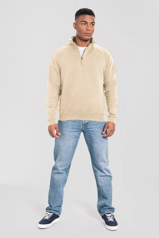 Schwerer Sweater mit 1/4 Zip