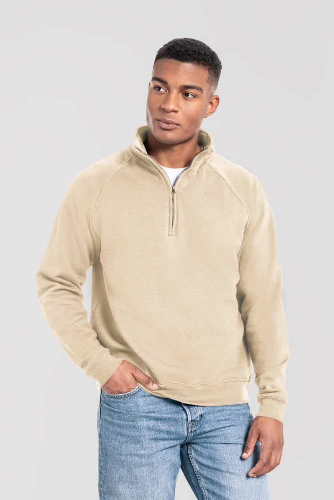 Schwerer Sweater mit 1/4 Zip