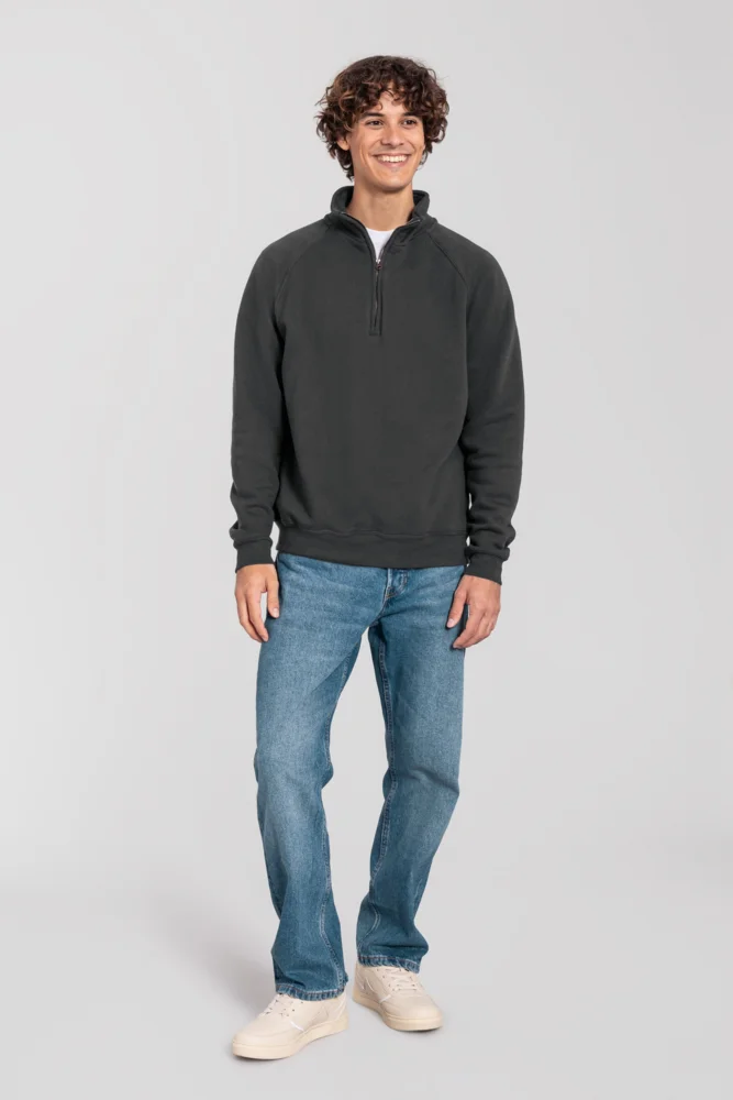 Schwerer Sweater mit 1/4 Zip
