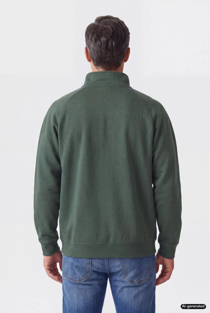 Schwerer Sweater mit 1/4 Zip