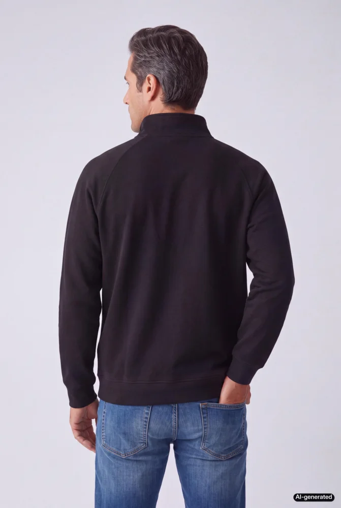 Schwerer Sweater mit 1/4 Zip
