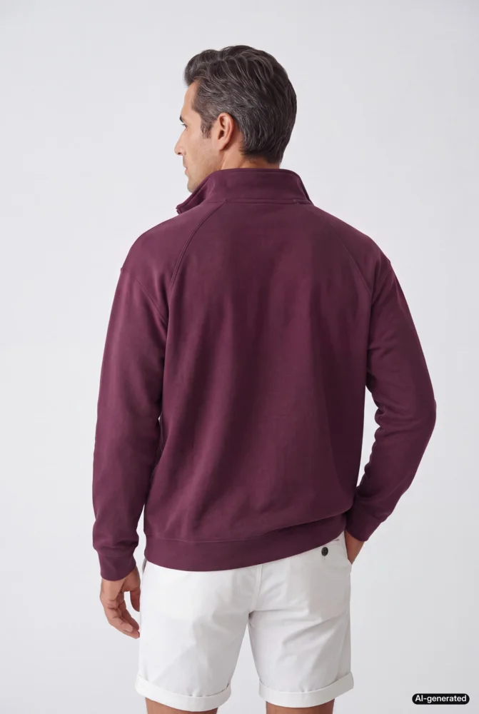 Schwerer Sweater mit 1/4 Zip
