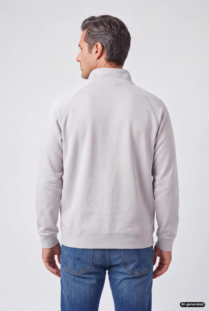 Schwerer Sweater mit 1/4 Zip