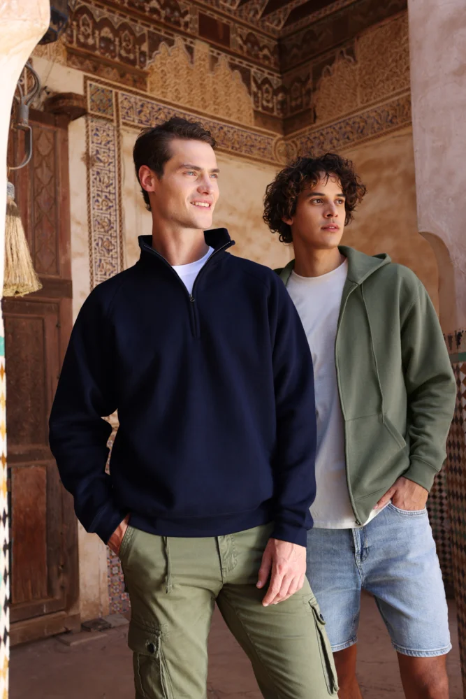 Schwerer Sweater mit 1/4 Zip
